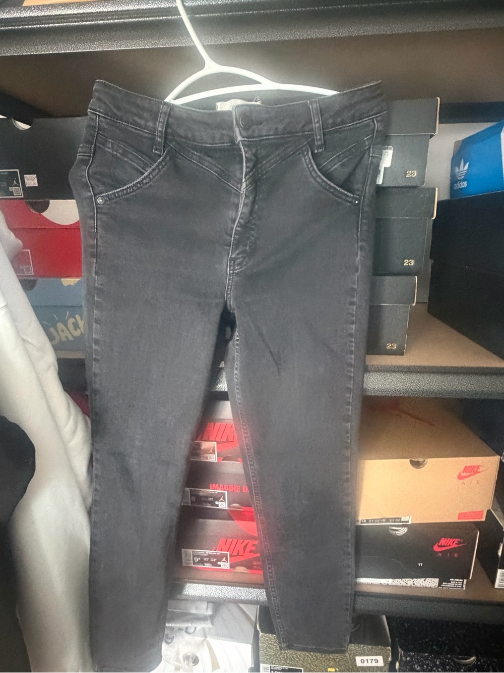 We The Free Black Jeans with Label Detail